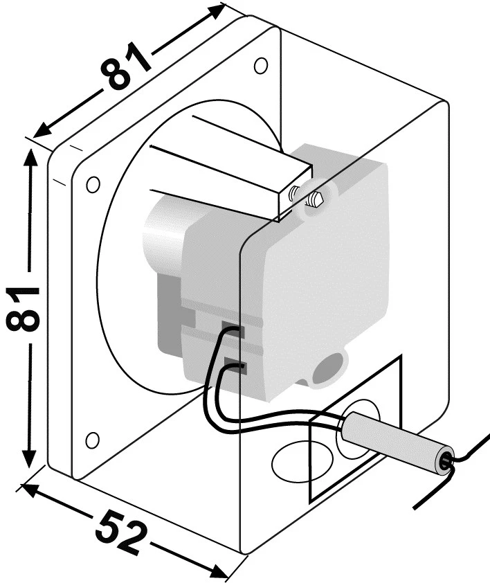 WTS - Universal - Schlüsselschalter, UP Ohne Blende wassergeschützt - Schutzart IP 54