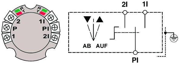 WTS - Standard - Schlüssel-Taster mit 2 Rast-Kontakten AB/AUF Alugehäuse, AP ,Wassergeschützt - Schutzart IP 54