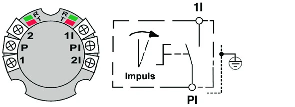 WTS - Standard - Schlüssel-Taster mit 1 Tast-Kontakt IMPULS  Alugehäuse, UP ,Wassergeschützt - Schutzart IP 54