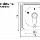 WTS - Einbau/Krallen - Schlüsseltaster mit 2 Tast-Kontakten, 2-polig Wechsler AB/AUF, UP ,Wassergeschützt - Schutzart IP 54