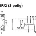 WTS - Einbau/Krallen - Schlüsselschalterm mit 1 Rast-Kontakt, 2-polig AUS/EIN, UP ,Wassergeschützt - Schutzart IP 54