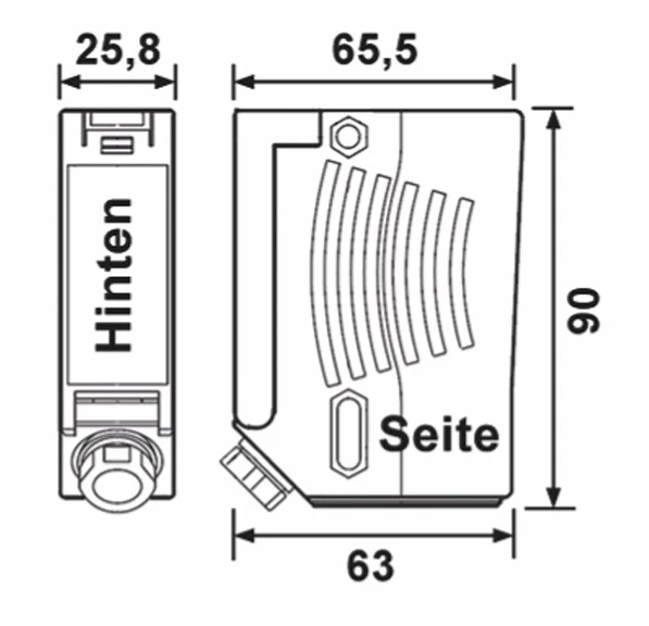 WTS - LS-4 Einweg-Lichtschranke (12-240V AC/DC), Sender + Empfänger , Reichweite 65 m