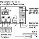 WTS - Cody Decoder ohne Tastatur (max. 4 Passiercodes), 1 Ausgang für 1 Tor (Impuls)