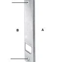 Kunststoff-Abdeckplatte weiß, Lochabstand 135 mm für Einlass-Gurtwickler