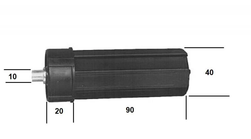 Mini-Walzenkapsel SW 40 8 Kant 110 mm lang, mit Außenzapfen 10 mm