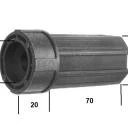 Mini-Walzenkapsel SW 40 8 Kant 90 mm lang, mit 28 mm Kugellageraufnahme