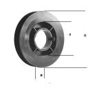 Mini-Gurtscheibe 120mm SW 40,  8-Kant zum Aufstecken auf Walzenkapseln mit runder Aufnahme