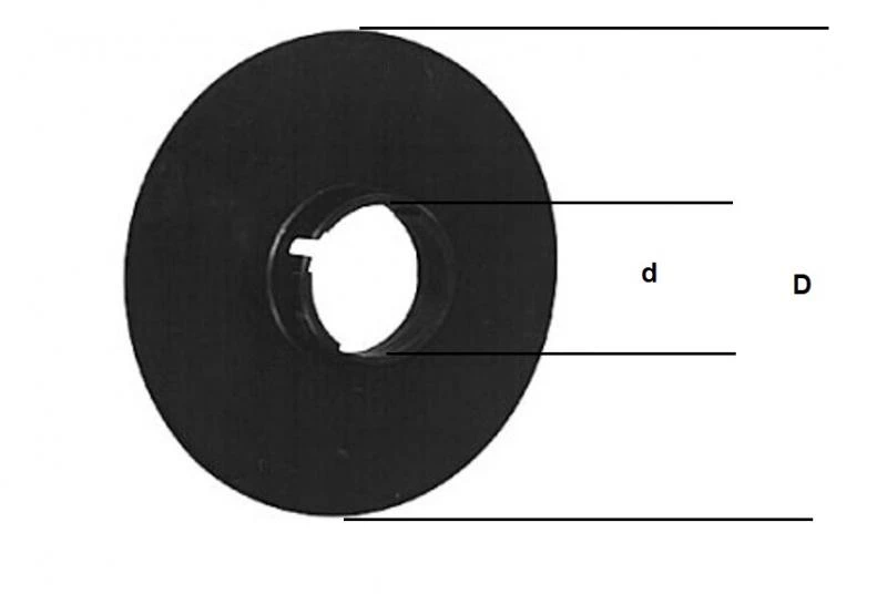 Mini-Arretierscheibe 115 mm  zum Aufstecken auf Walzenkapseln mit runder Aufnahme SW 40