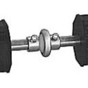 Doppelwellenbolzen, verstellbar, mit Kugellager Ø 40 mm, für Stahlwelle SW 70