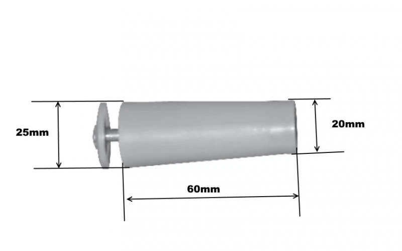 2 x Anschlagstopfen 60 mm ,Erhältlich in:6 Farben