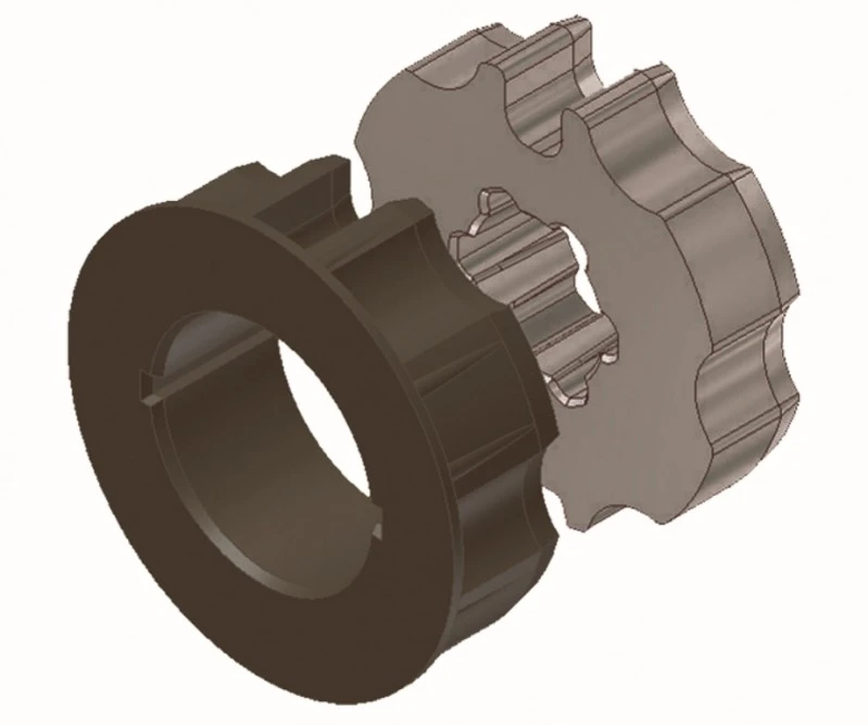 WTS - Adapterset Rundwelle mit Nut AM2-A85R für Rohrantriebe AM2 und AE2 Serie