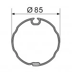 WTS - Adapterset Rundwelle mit Nut AM2-A85R für Rohrantriebe AM2 und AE2 Serie