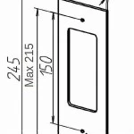 Zusatzdeckplatte fur Einlass Kurbel Gurtwickler für Lochabstand max. 215 mm