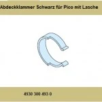 Abdeckklammer Schwarz für Rohrmotore Becker Baureihe P(Pico)  P5 - P13  mit Anschlusslasche