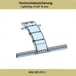 Hochschiebesicherung 3-gliedrig, für Profil 14 mm  Für 60er, und 70er 8-Kant-Welle