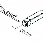  Anschlussteil ,Steckzapfen-R 1/10 4-Kant, 10 mm, für Becker Rohrmotoren  Baureihe  R7 bis R40