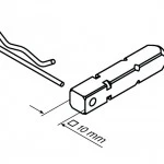 Anschlussteil - Steckzapfen-R 2/10 4-Kant, 10 mm  für Becker Rohrantriebe R7 bis  R40