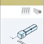 Anschlussteil - Steckzapfen-R 4/12 4-Kant 12 mm  für Becker Antriebe  R7 bis R40