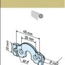 Anschlussteil - Mini-Lasche-R C-plug Mini-Lasche M6/48 inkl. Schrauben für Becker Rohrantriebe R7 bis R40