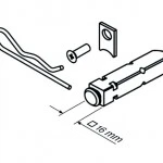 Anschlussteil - Steckzapfen-L 1/16 4-Kant, 16 mm  für Becker Rohrmotoren  Baureihe L44 bis L120