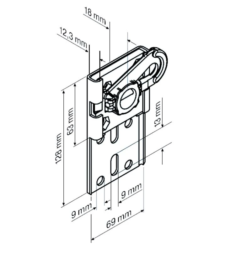 Universalwandlager-P/R 3/20 für Steckzapfen 3/20 und Anschlussteil Ø 20 mm für Becker Rohrantriebe P und R Serie