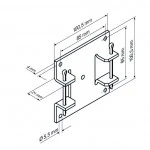 Plattenlager-L für B-Lasche L aus Metal - für Becker Rohrantriebe L44 bis L80 