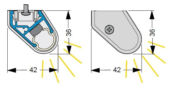 Lewens - LED-LEISTE - für Markisen von 250cm bis 550cm Breite