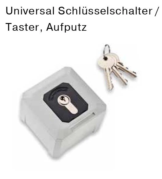 Becker - Universal Schlüsselschalter Taster, Aufputz ,gleichschließend