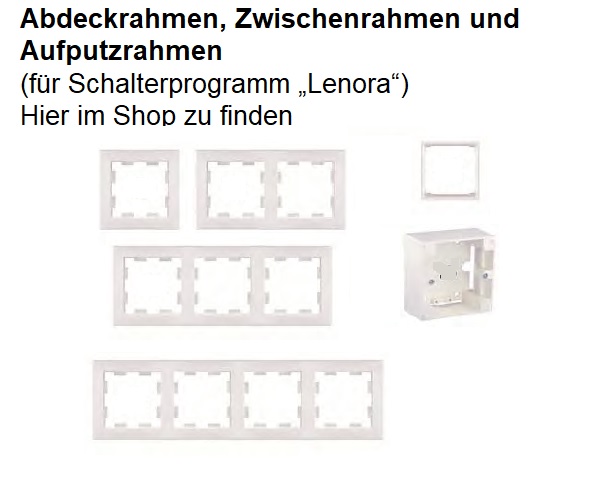 WTS - Abdeckrahmen 4-fach UP für Schalterprogramm Lenora