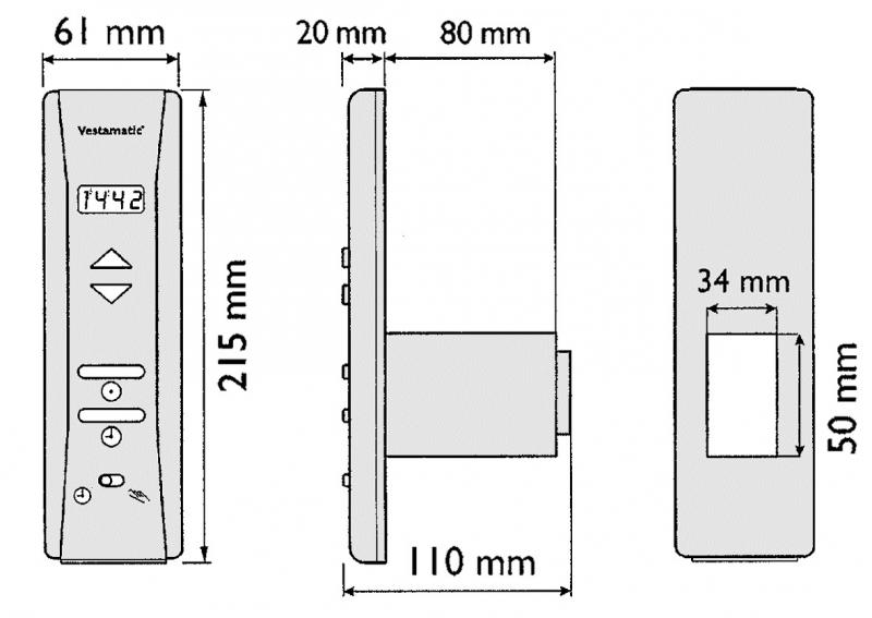 Vestamatic - Zeitschaltuhr ROLLMAT PLUS G/S für Gurtwicklerkästen alpinweiss