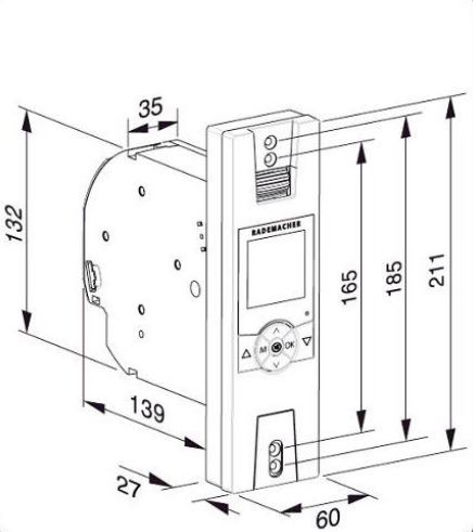 Rademacher - RolloTron Standart Minigurt 1340-UW  Ultraweiss Gurtwickler zur UP-Montage