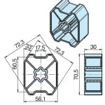 Adapter-Set  B85 für Sechskantwelle für Rohrmotore Becker Baureihe L