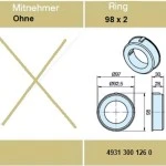 Adapter für Rundrohr 98 x 2 , für Rohrmotoren Becker Baureihe L  Serie 