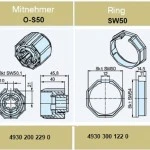 Adapterset für Achtkatwelle O-S50 ,für Rohrmotoren Becker Baureihe P und R Serie  mit Hinderniserkennung