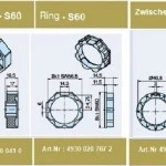 Adapterset für Achtkatwelle S60 ,für Rohrmotoren Becker Baureihe P Serie