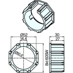 Adapterset für Achtkatwelle S60L ,für Rohrmotoren Becker Baureihe R Serie