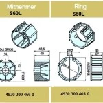 Adapterset für Achtkatwelle S60L ,für Rohrmotoren Becker Baureihe R Serie