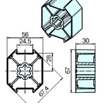 Adapterset für Achtkatwelle SM70  ,für Rohrmotoren Becker Baureihe L Serie