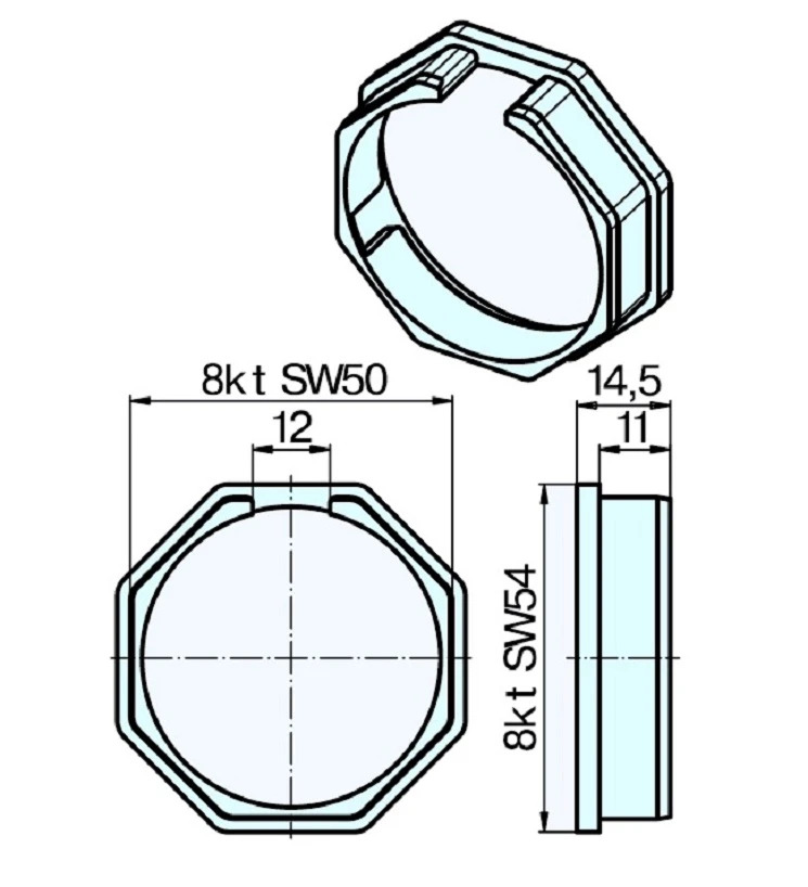 Adapterset für Achtkatwelle SW50 ,für Rohrmotoren Becker Baureihe P und R Serie