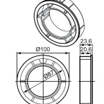 Adapterset für Nutwelle O-D100 für Rohrmotoren Becker Baureihe R mit Hinderniserkennung