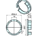 Adapterset für Nutwelle 57,5 für Rohrmotoren Becker Baureihe P und R Serie