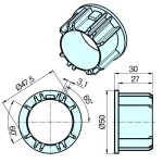 Adapterset für Profilwelle Benthin 52 + 62 , für Rohrmotoren Becker Baureihe P Serie