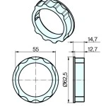 Adapterset für Profilwelle HM65, für Rohrmotoren Becker Baureihe P und  R Serie