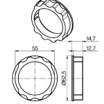 Adapterset für Profilwelle O-HM65, für Rohrmotoren Becker Baureihe P und R Serie mit Hinderniserkennung 