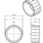 Adapterset für Profilwelle ZF80x1,2 für Rohrmotore Becker Baureihe R