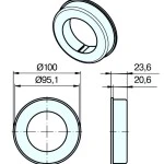 Adapterset für Rundrohr 100 x 2 für Rohrmotoren Becker Baureihe R Serie 