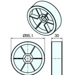 Adapterset für Rundrohr 100 x 2 für Rohrmotoren Becker Baureihe R Serie 