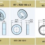 Adapterset für Rundrohr 100 x 2 für Rohrmotoren Becker Baureihe R Serie 