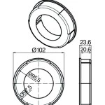 Adapterset für Rundrohr 102 x 2 , für Rohrmotoren Becker Baureihe L Serie