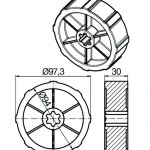 Adapterset für Rundrohr 102 x 2 , für Rohrmotoren Becker Baureihe L Serie